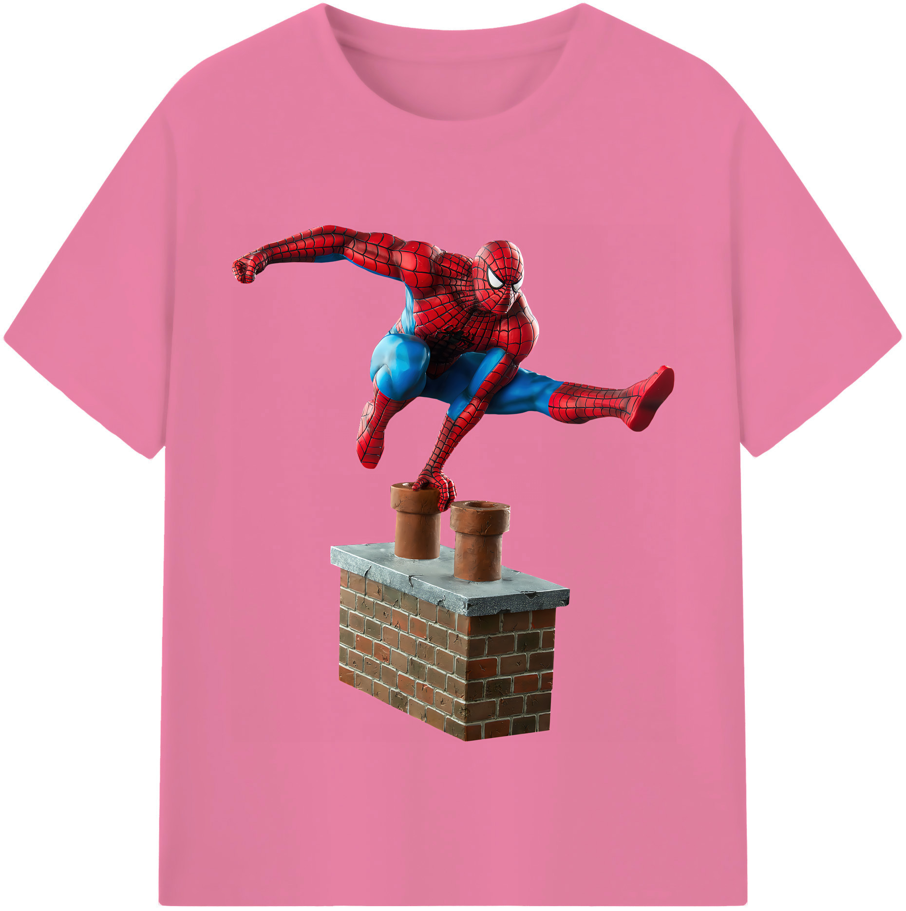 （画像用） Spider Man スパイダーマン 綿100％半袖Tシャツ（フロントプリント）